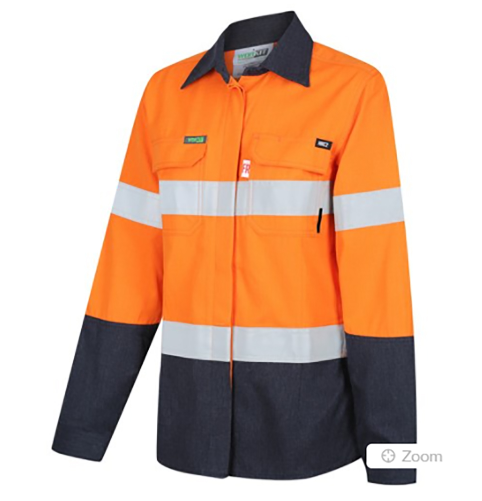 Other view of Workit 2837 Shirt - Women - Flarex Ripstop - PPE2 FR Inherent Taped - Orange/Navy - 14