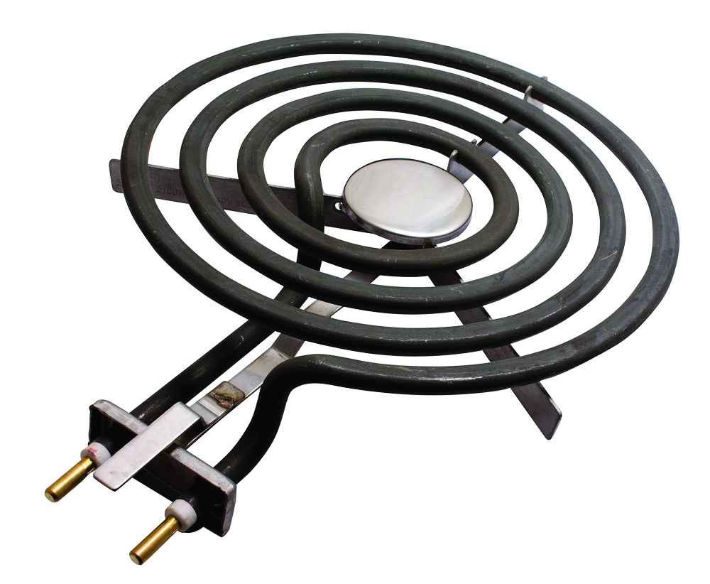 Other view of SCE EG1901 Coiled Hot Plate Element 2100w - 2 Round Pins + Earth Tab - 180mm