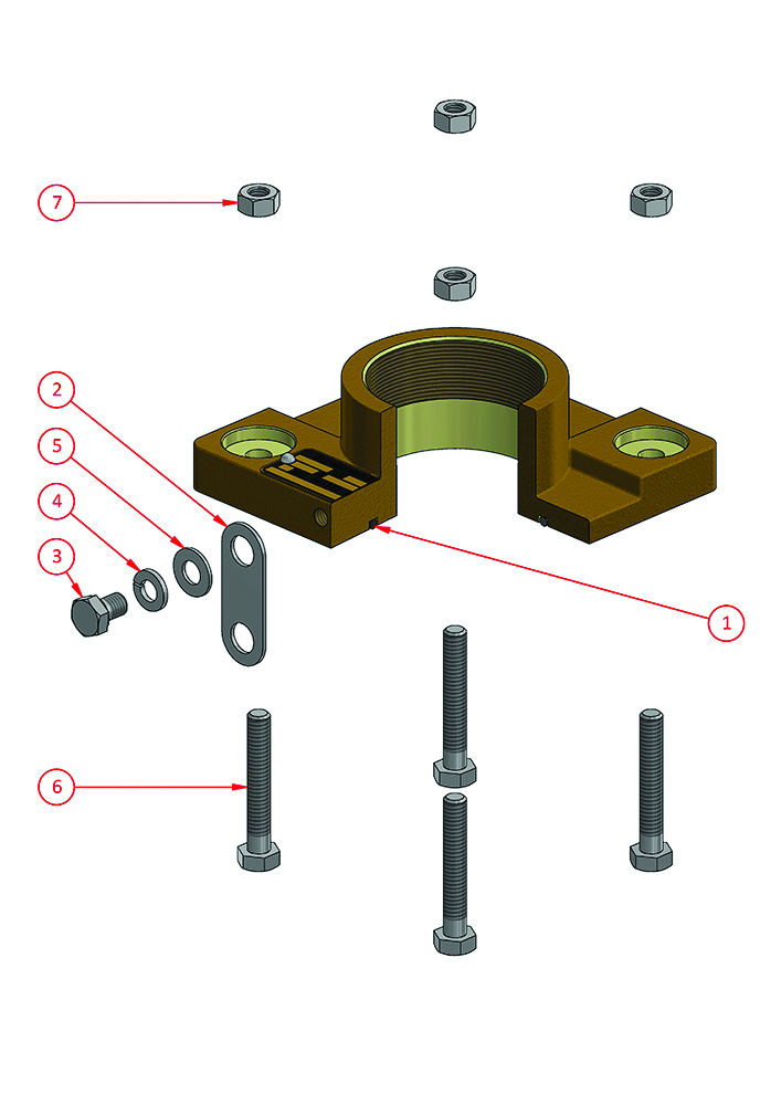 Other view of minto F-4575-25 Gland Adaptor - 60A