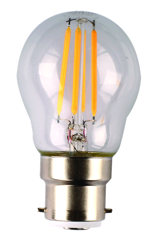 Other view of SAL LFR50B22D LED Filament - Fancy Round - Clear Lamp - Dimmable - Opal - 4W - B22