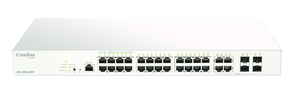 Other view of D-Link DBS-2000-28MP 28-Port Gigabit Nuclias Cloud Managed PoE Switch with 28 RJ45 (24 PoE) and 4 Combo SFP Ports PoE Budget - 370 Watts