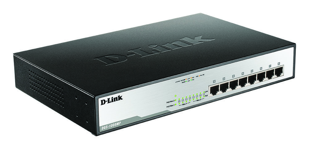 Other view of D-Link DGS-1008MP 8-Port Gigabit PoE Unmanaged Switch with 140W PoE Budget (Metal Housing)