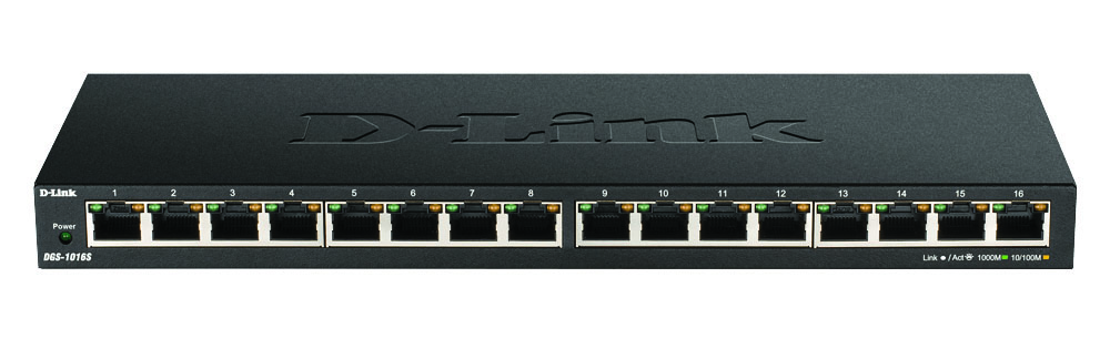 Other view of D-Link DGS-1016S 16-Port Low Profile Gigabit Unmanaged Switch (Metal Housing)