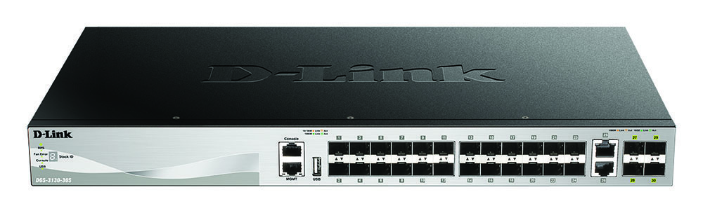 Other view of D-Link DGS-3130-30S 30 port Stackable Gigabit Switch with 24 SFP Ports and 4 10 Gigabit SFP+ Ports and 2 10GBASE-T Ports