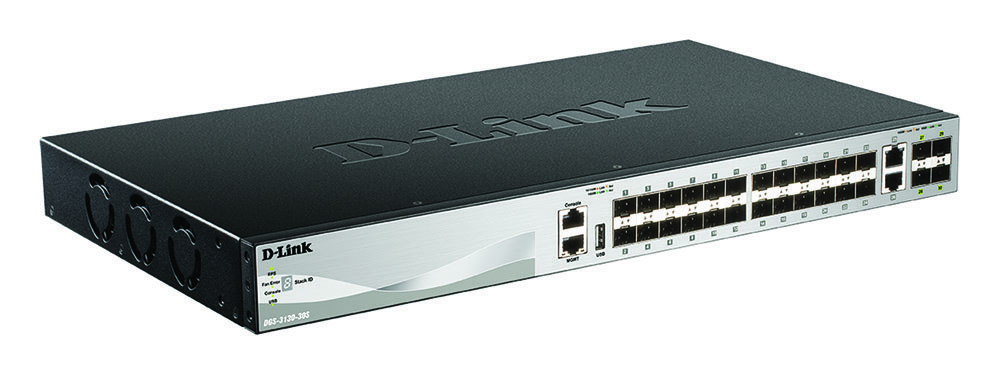 Other view of D-Link DGS-3130-30S 30 port Stackable Gigabit Switch with 24 SFP Ports and 4 10 Gigabit SFP+ Ports and 2 10GBASE-T Ports