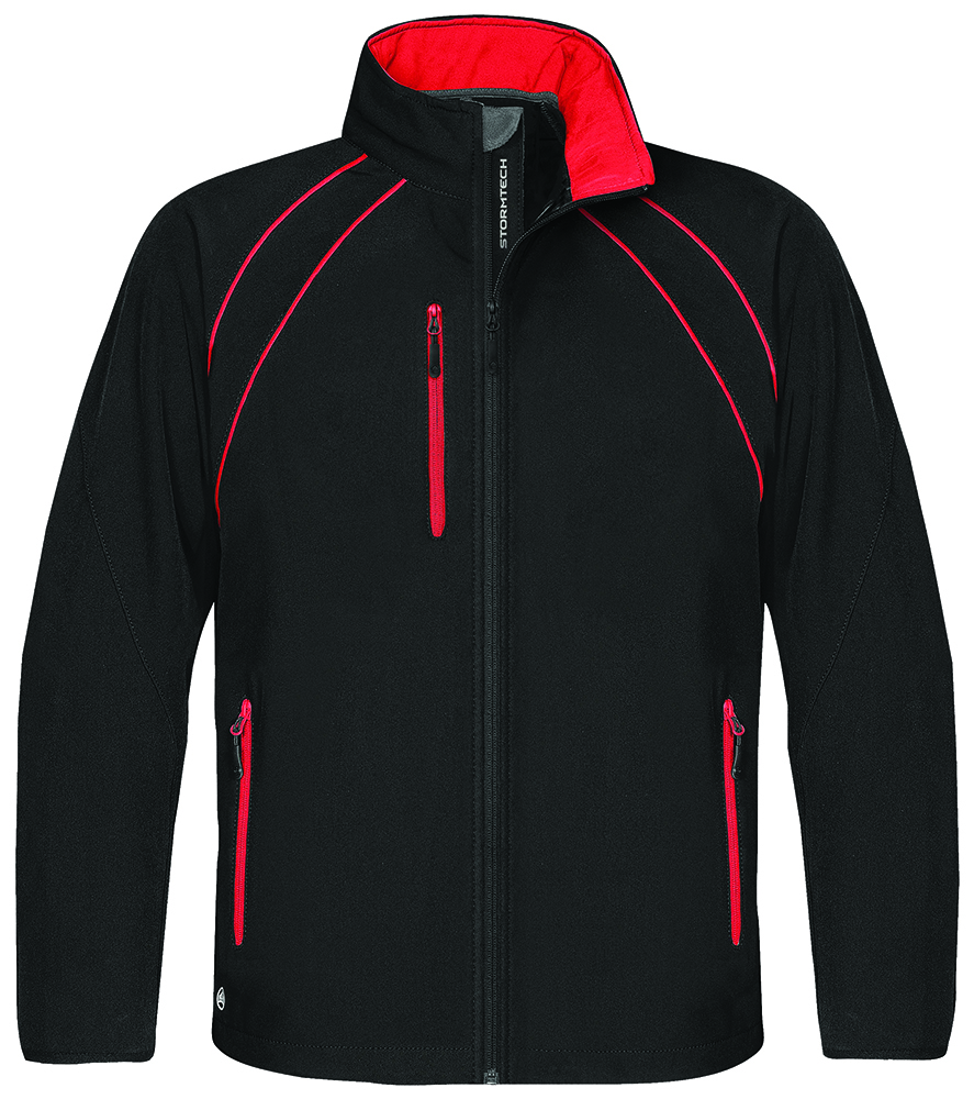 Other view of Stormtech CXJ-3 Jacket - Men - Two-Tone - Stretch Softshell - Black/Red - L