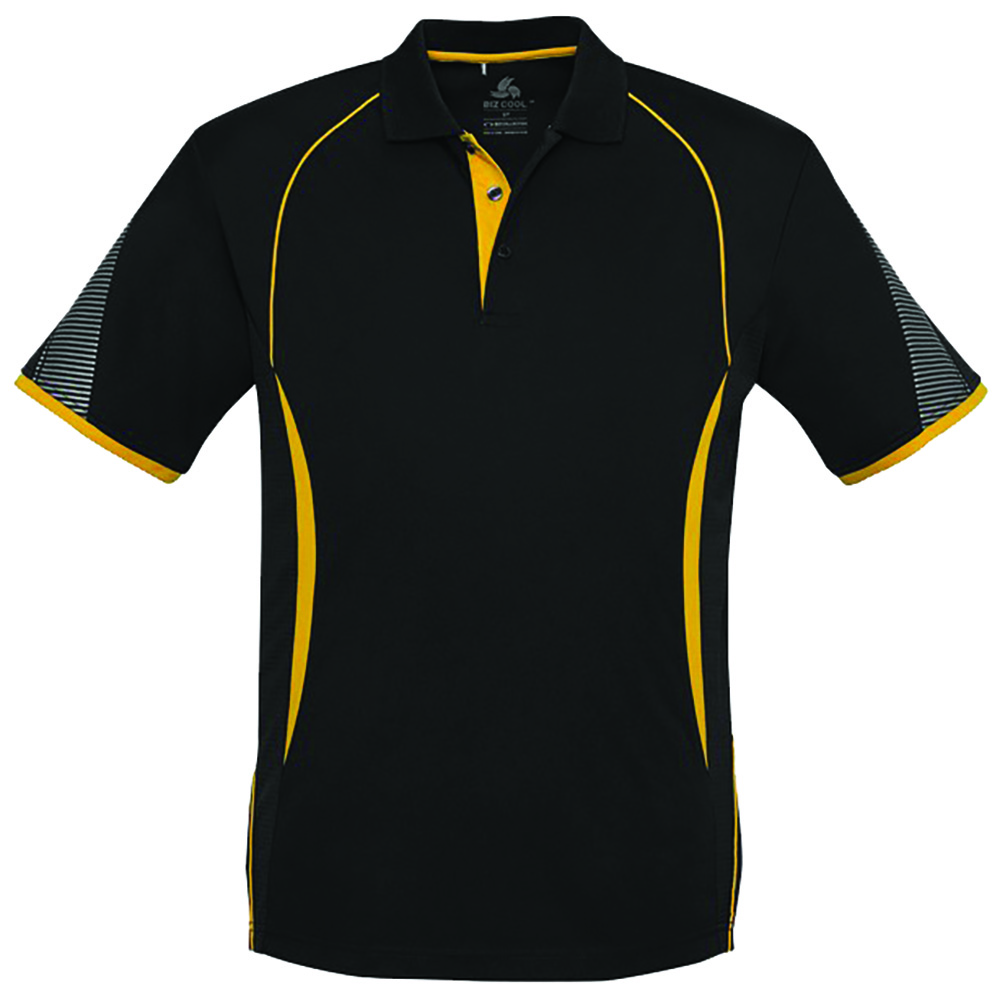 Other view of Bizcollection Razor P405MS Polo T-Shirt - Men - Polyester - Black/Gold - XL