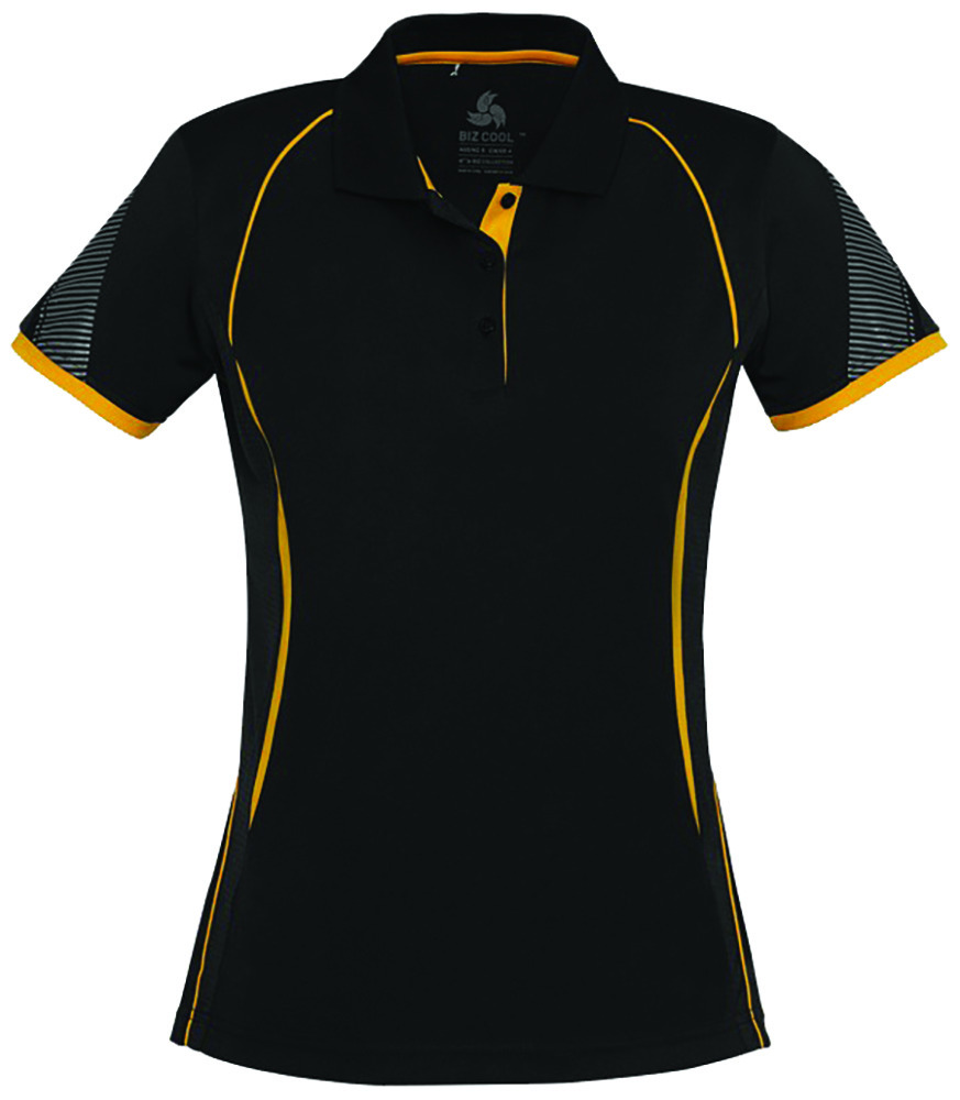 Other view of Bizcollection Razor P405LS Polo T-Shirt - Women - Polyester - Black/Gold - 22