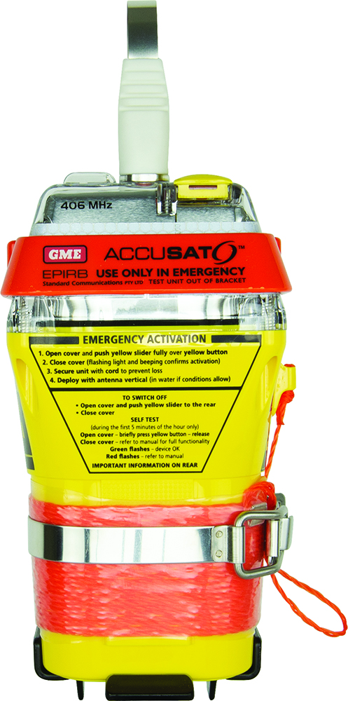 Other view of GME MT600GAUS Emergency Position Indicating Radio Beacon (EPIRB) - Manually Activated - 10yr Battery Life - 66 Channel GPS Receiver - 406Mhz - Yellow