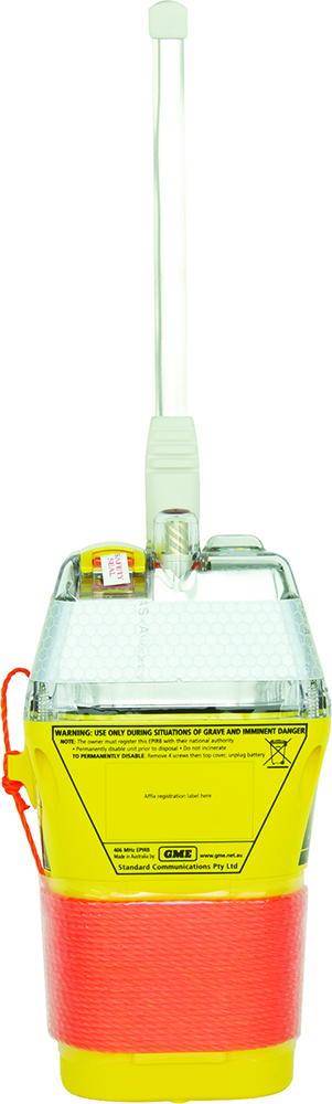 Other view of GME MT600GAUS Emergency Position Indicating Radio Beacon (EPIRB) - Manually Activated - 10yr Battery Life - 66 Channel GPS Receiver - 406Mhz - Yellow