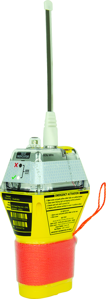 Other view of GME MT600GAUS Emergency Position Indicating Radio Beacon (EPIRB) - Manually Activated - 10yr Battery Life - 66 Channel GPS Receiver - 406Mhz - Yellow