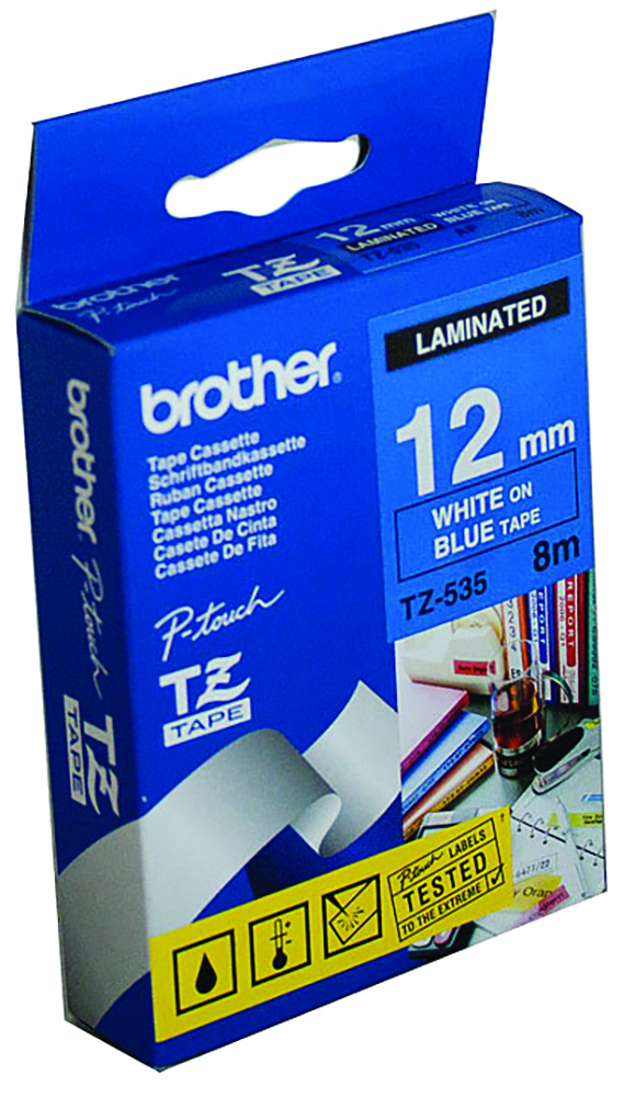 Other view of Brother TZE-535 White Text On Blue Tape - 8m - 12mm