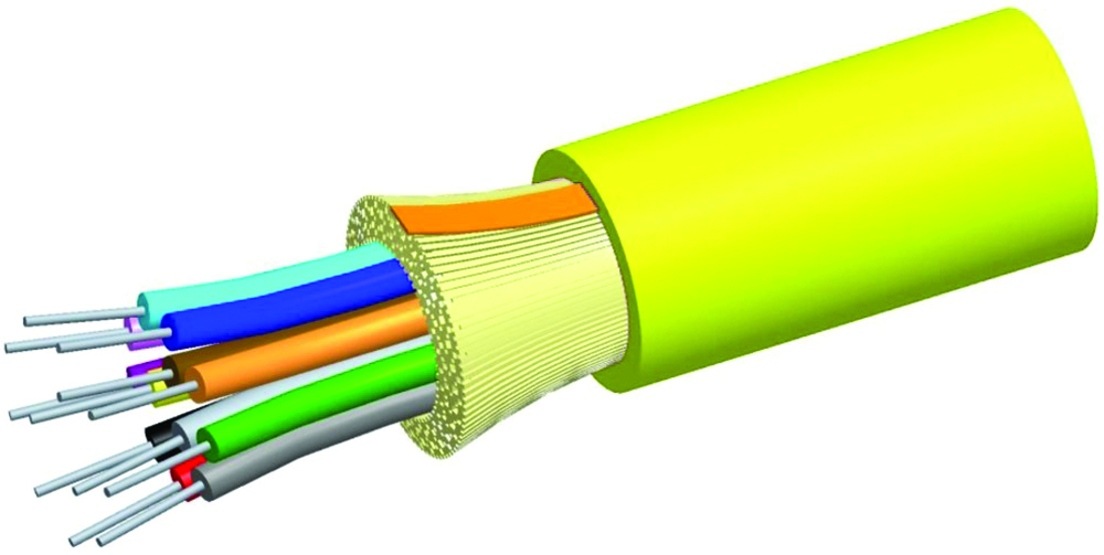 Other view of COMMSCOPE 760004267 Riser Distribution Cable - 12 Fibre Single Unit - Singlemode - Low Smoke Zero Halogen (LSZH) - TeraSPEED - Yellow