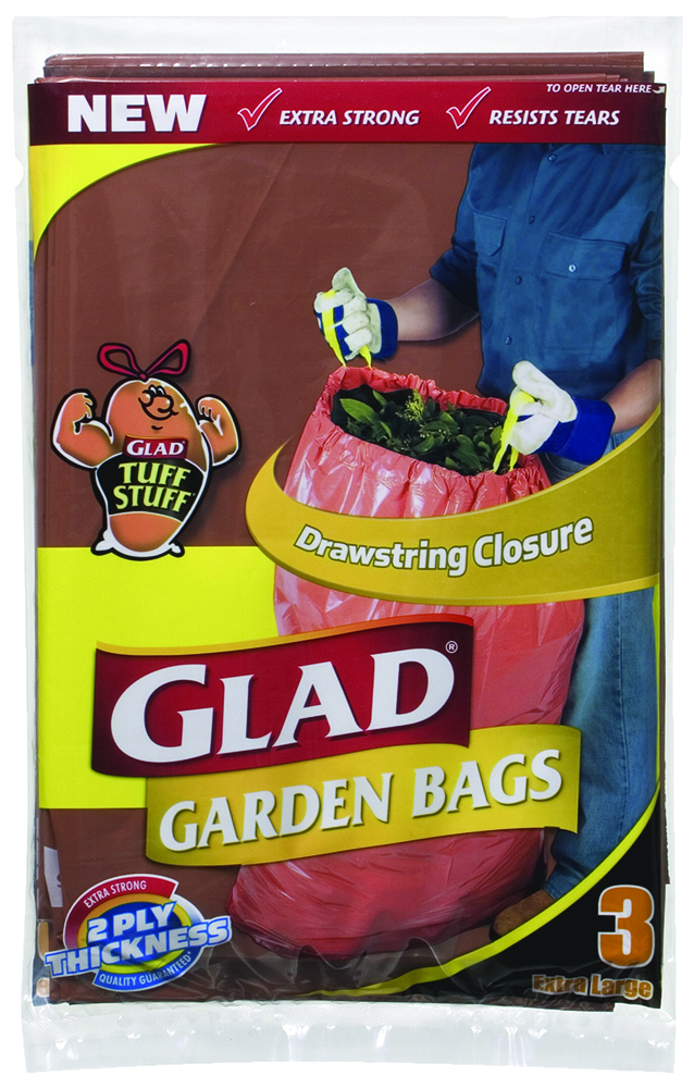 Other view of GLAD TUFF STUFF G3/12D Garden Garbage Bag - Orange - 56L (3)