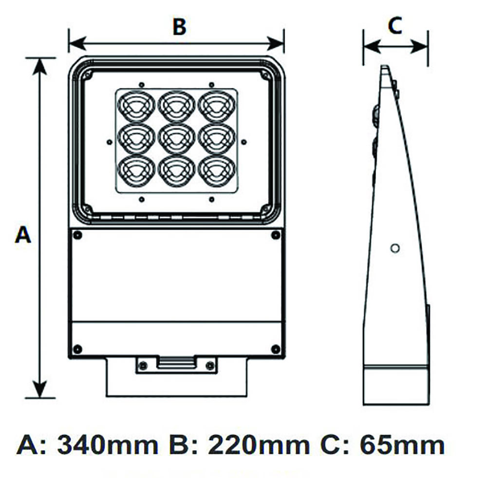 Other view of Plusrite FXSAL75-50K Slim Area Light LED - 75W - 9000lm - 5K - IP65