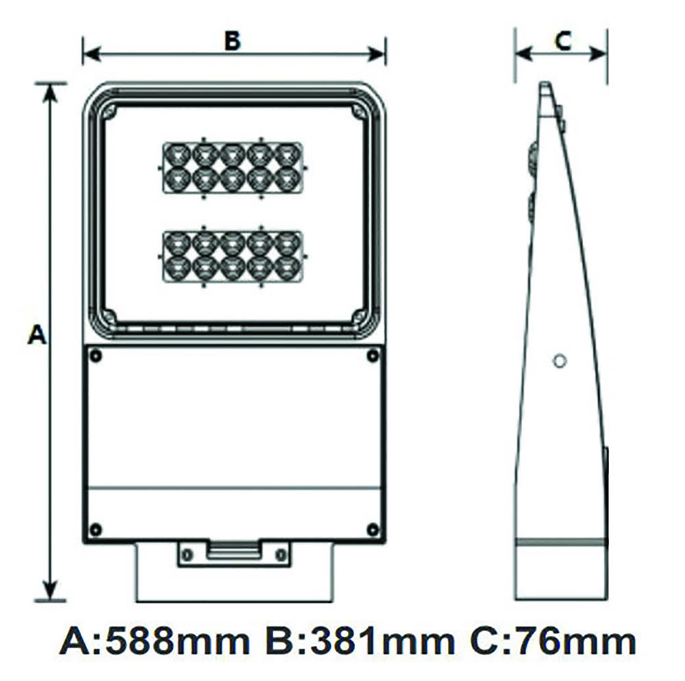 Other view of Plusrite FXSAL180-50K Slim Area Light LED - 180W - 21600lm - 5K - IP65