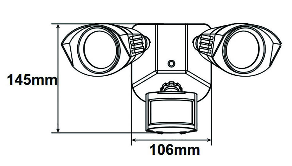 Other view of Plusrite LED-FXDSECW20/4K Flood Light LED - Motion Sensor - 20W - 4K - IP65