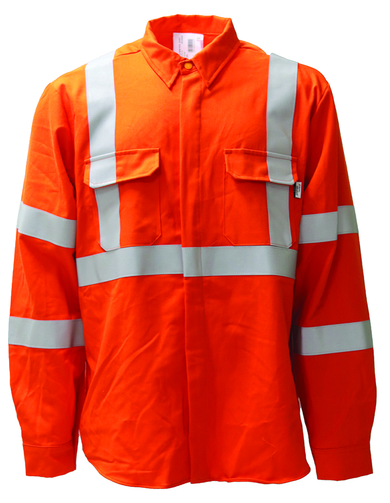 Other view of Tuffa Workwear Tuffa SHTIU16 Compliant Shirt - Men - NSW Rail - FR/Arc Rated PPE 2 - Orange - XL