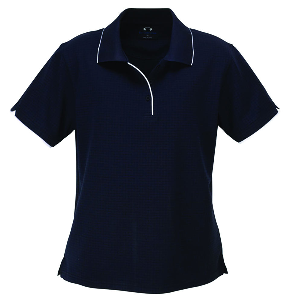 Other view of Bizcollection P3225 9401042118622 Polo T-Shirt - Women - Elite - Self-Check - Polyester - Navy/White - 12