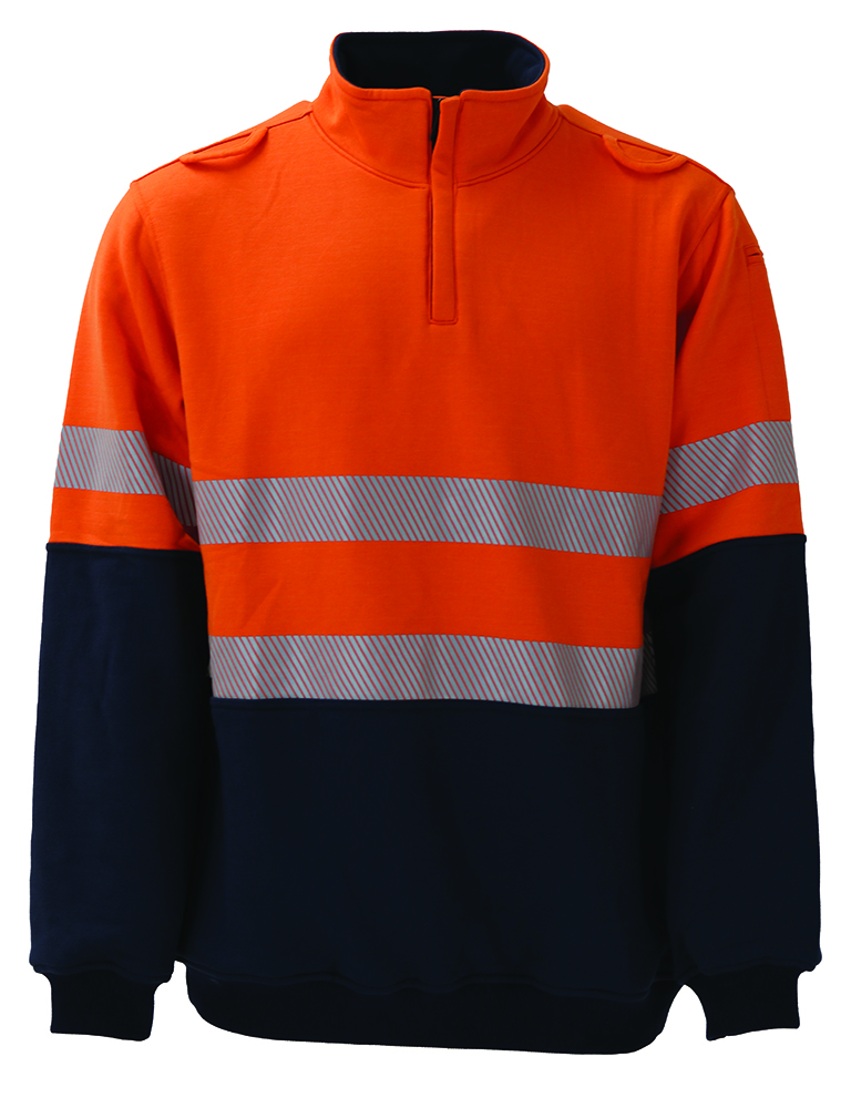 Other view of Tuffa Workwear Tuffa WINDCHFR0001F Windcheater - Women - FR/Arc Rated PPE2 - Navy/Orange - 16