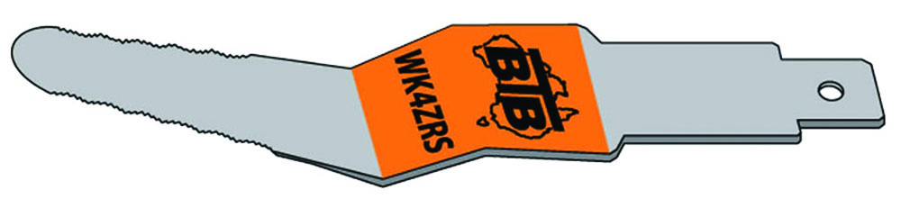 Other view of BTB WK4ZR-S Blade - Serrated - Reverse Offset - For Encapsulated Glass - 140mm - Orange