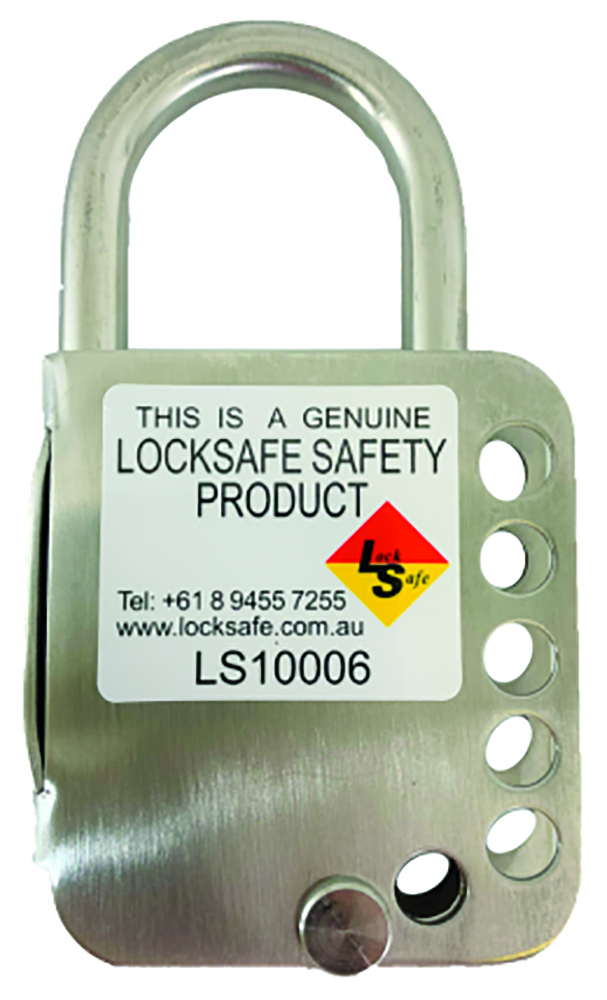 Other view of Lock Safe LS10006 Tamper Proof Hasp - 6-Hole with 8mm solid Stainless Shackle