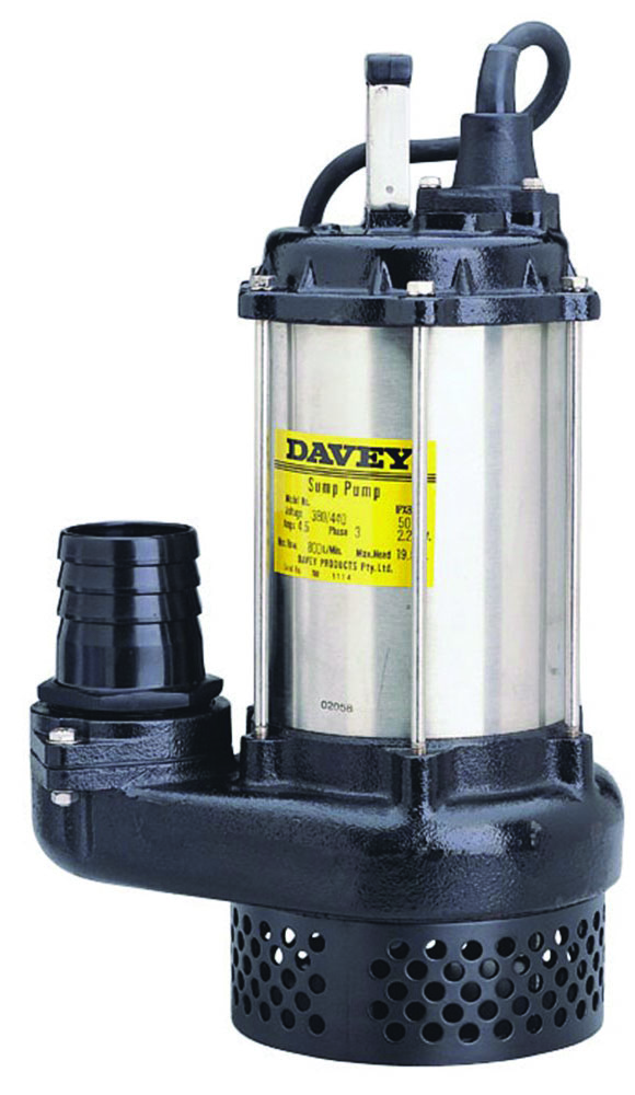 Other view of DAVEY DT37 Pump - Dewatering Sump  - Submersible - 304 Stainless Steel Motor Shell - 3700W