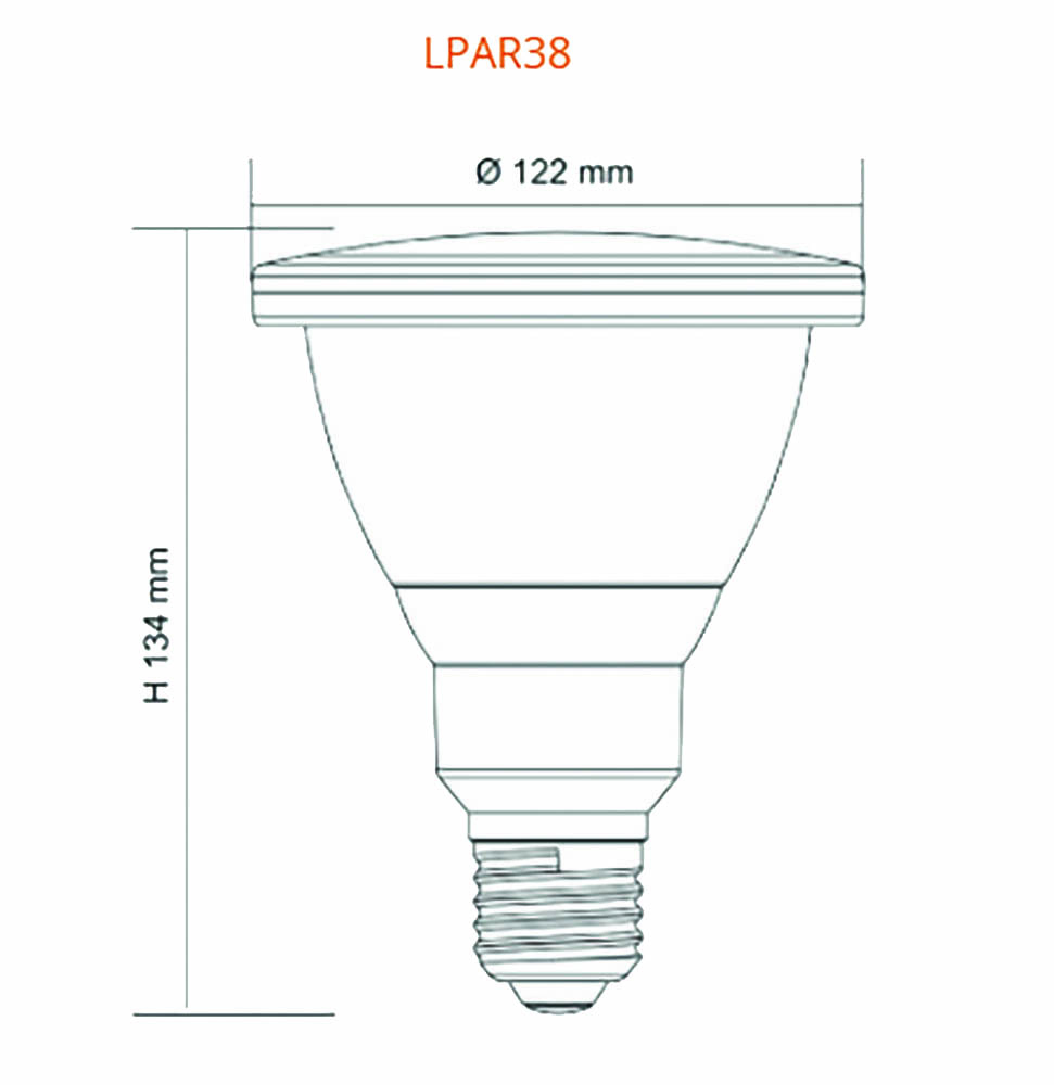 Other view of SAL LPAR38TC Lamp - LED - IP65 - E27 Lamp Base with Selectable Colour Temperature - 12 Watt