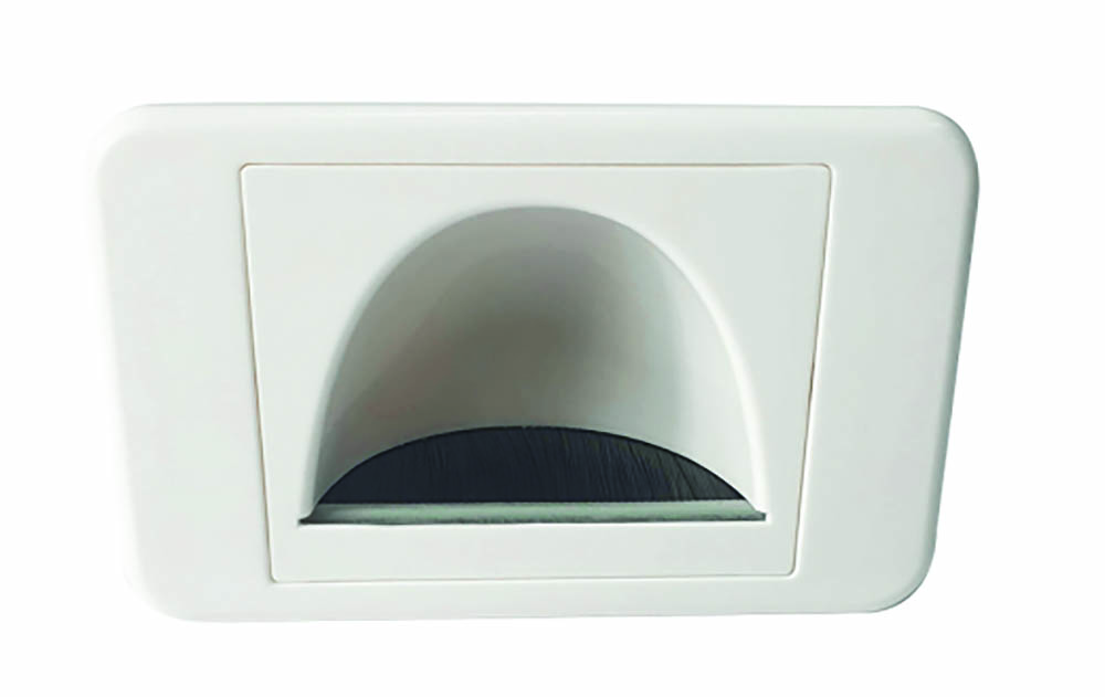 Other view of 4Cabling 016.000.1002 Bullnose Reverse Wall Plate - White