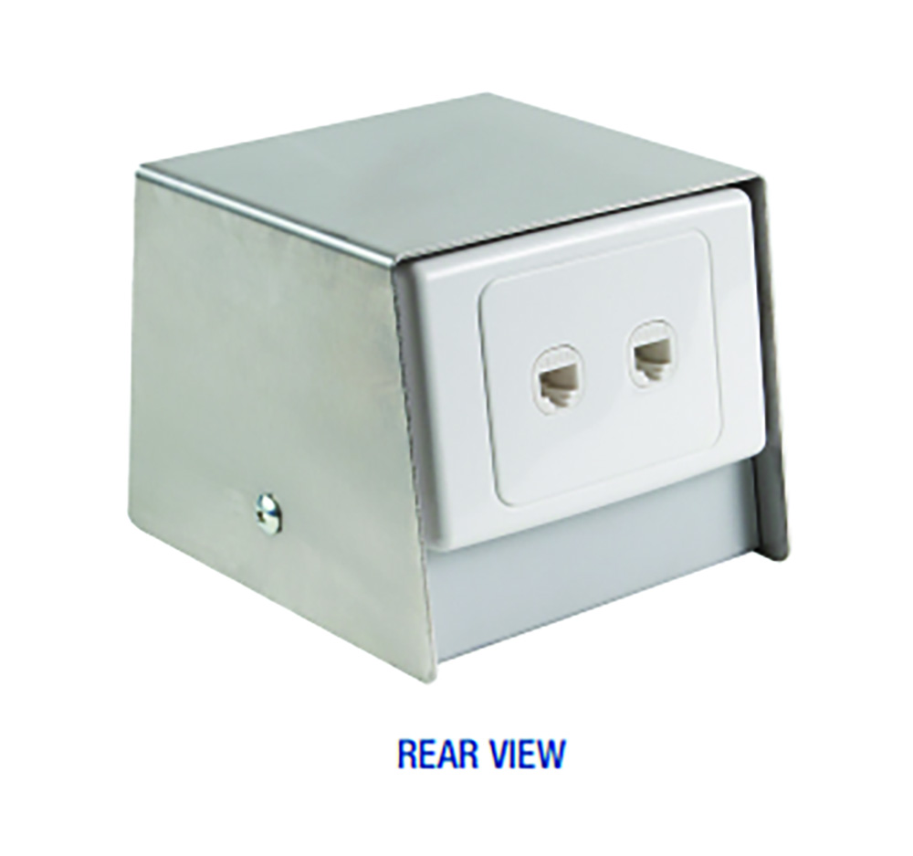 Other view of ECD AFB20WE Electrical Box -  Above the Floor - Surface Mount - White - 110mm H x 125mm W x 110mm D