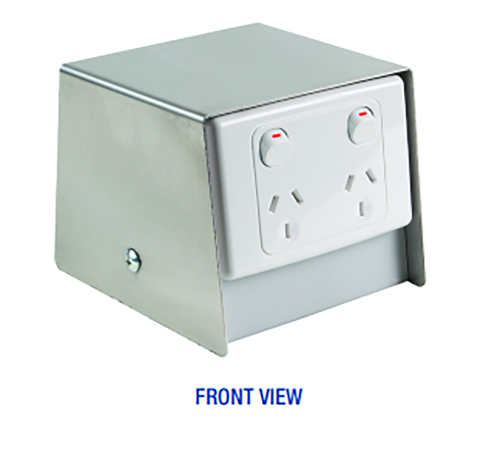 Other view of ECD AFB20WE Electrical Box -  Above the Floor - Surface Mount - White - 110mm H x 125mm W x 110mm D