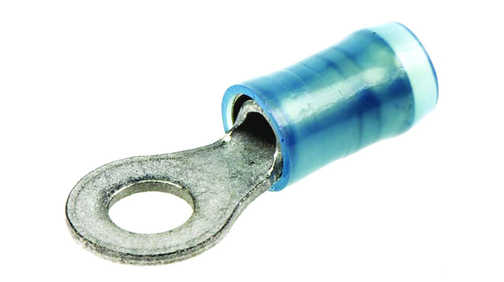 Other view of TE Connectivity 320560 - PIDG Insulated Ring Terminal - M4 Stud Size - 1mm² to 2.6mm² Wire Size - Blue