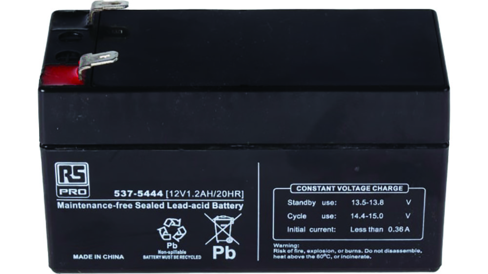 Other view of RS PRO 537-5444 - Battery - 12V - Sealed Lead Acid - 1.2Ah