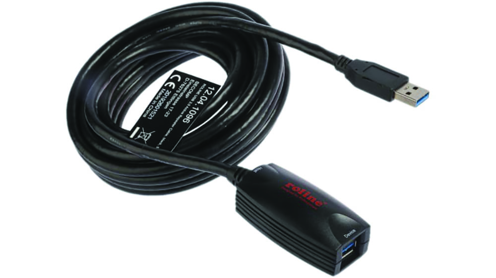 Other view of roline 12.04.1096-8 - Male USB A to Female USB A USB - Extension Cable - USB 3.0 - 5m