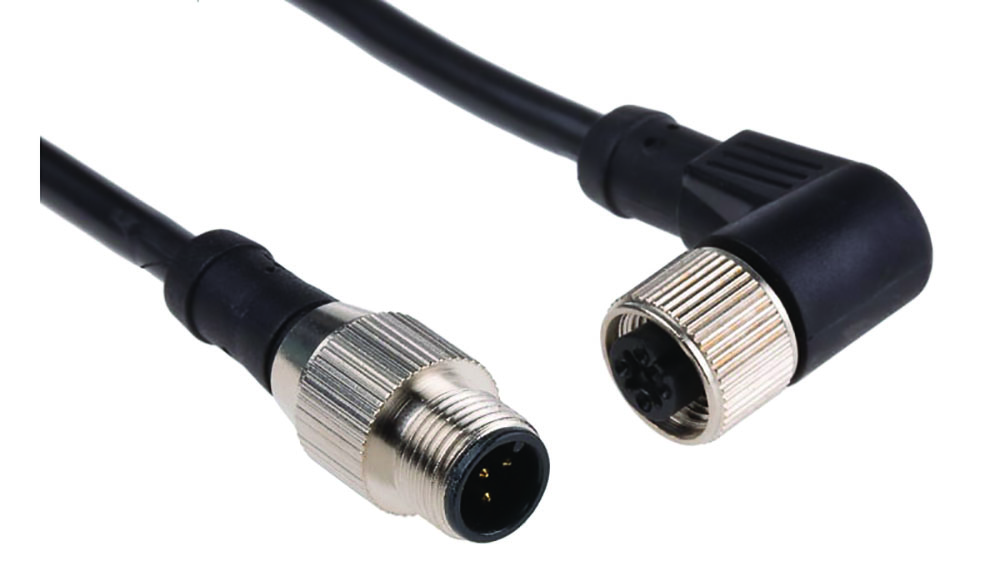 Other view of RS PRO 877-1088 - Actuator Cable - Right Angle Female M12 to Straight Male M12 Sensor - 5 Core - PUR - 2m