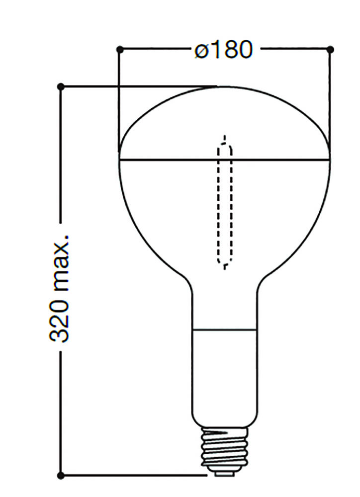 Other view of Eye Lighting 116490 - Ceramic Metal Halide Lamp - CMR360LS/PRO/ BUD E40 - 360W - 320mm x 180mm