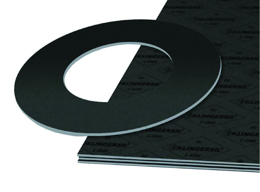 Other view of Klinger C-4500 156606 Gasket - Type Full Face Rectangle - 115 x 65mm OD - c/w Circular 40mm - 4 Holes 8mm - 1.5mm Thick