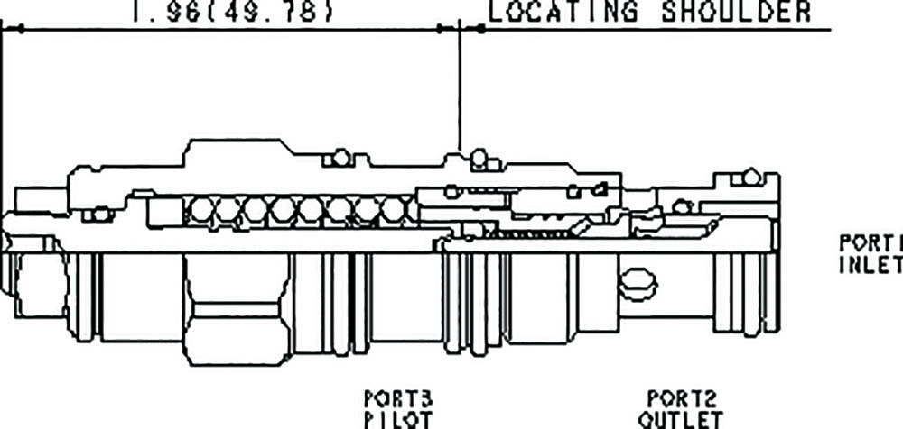 Other view of Sun Hydraulics CBCALHN-EBA/M Standard Capacity Counterbalance Valve - 3:1 Pilot Ratio - T-11A - 15 gpm