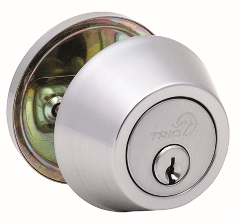 Other view of Deadbolt - Traditional Single Cylinder & Turn - Satin Chrome - WDB60SCC - Trio - 6/Pack