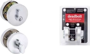 Other view of Deadbolt - Round Single Cylinder & Turn - Chrome - 65 mm - WDB80CPC - Trio - 6/Pack