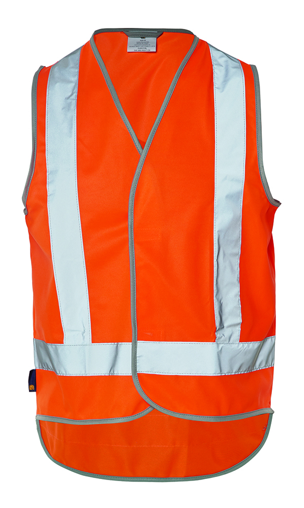 Other view of Workhorse MVE018 High Visibility Safety Vest - X-Back + Tail - Polyester Tricot - Orange - 2XL