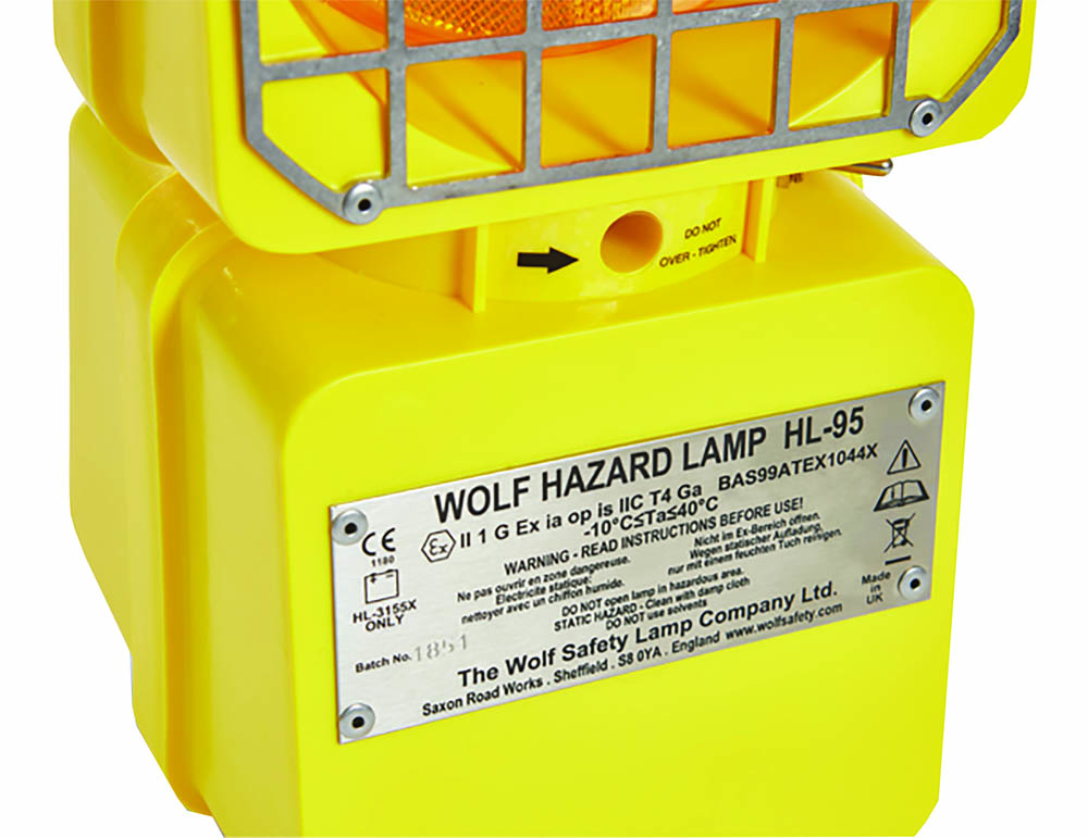 Other view of Safety Hazard Lamp - Air Depolarised Primary Cell - Wolf