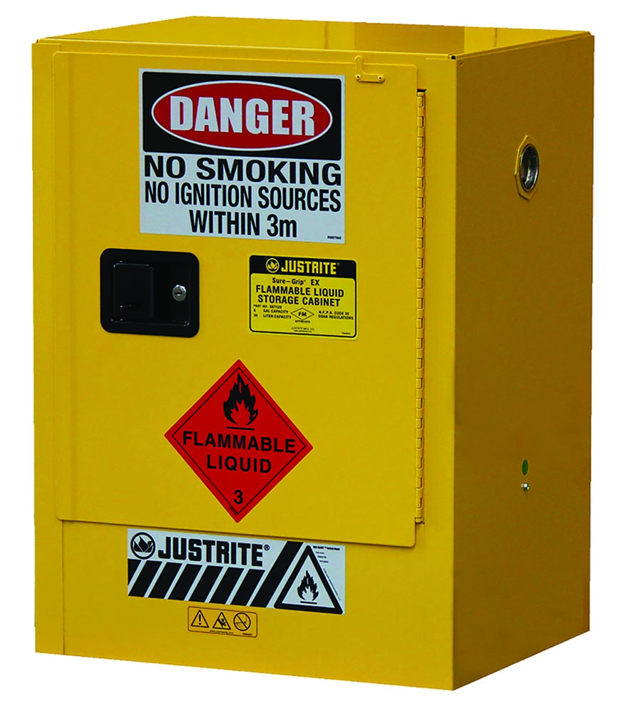 Other view of Storage Cabinet - Flammable - Steel - Golden Yellow - 30 l - 595 x 800 x 465 mm - AU25714 - Compac - Justrite - PBA Safety