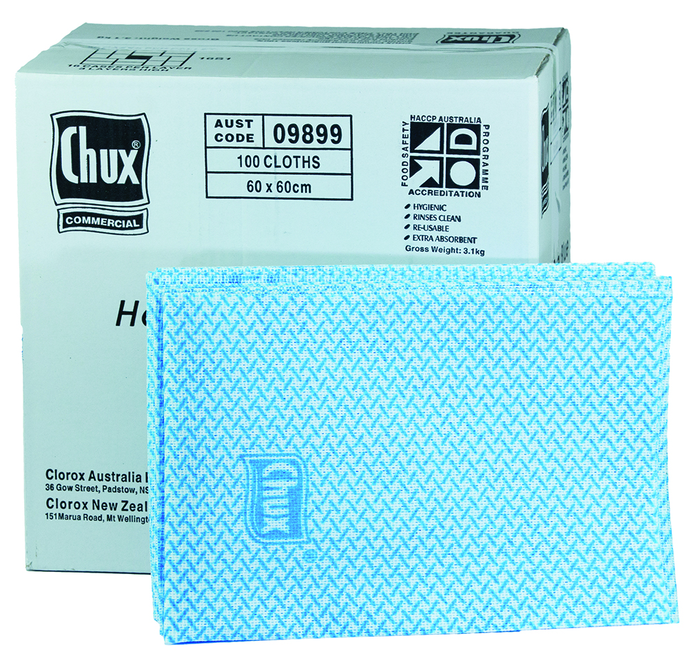 Other view of Chux - ® Superwipes® Heavy Duty 60x60cm Blue Box100 - 09899