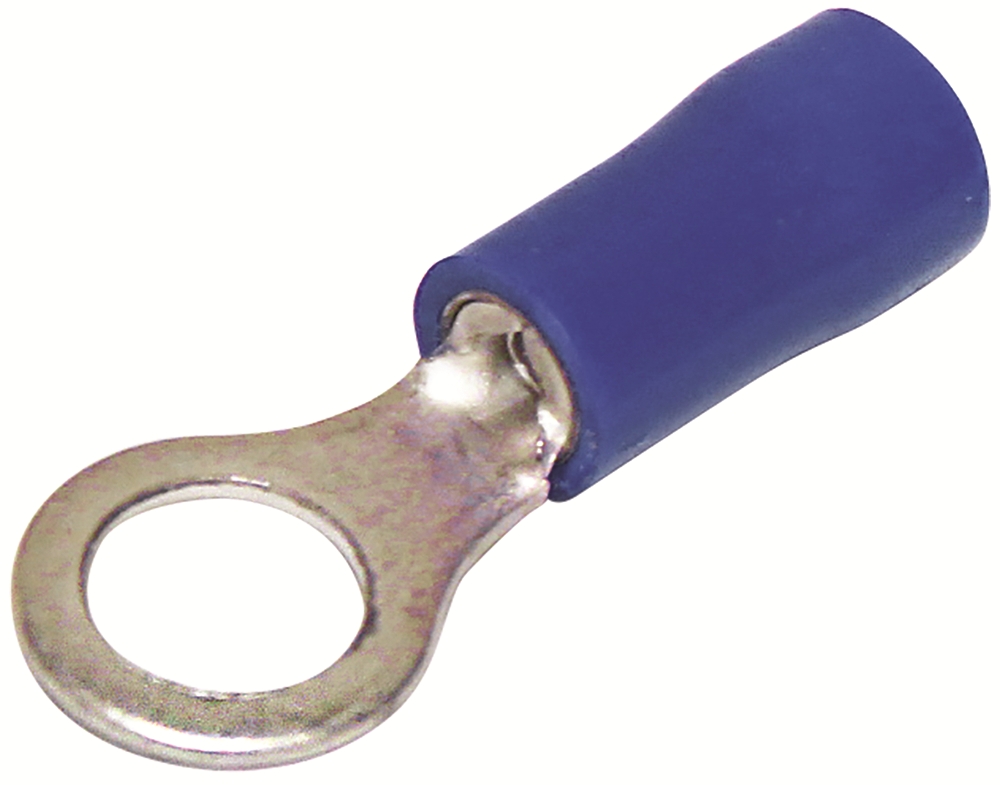 Other view of Hellermann Tyton 2R6 Ring Terminal - Single Grip - 6mm - Blue - Pack of 50