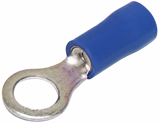 Other view of Hellermann Tyton Round2-8 Ring Terminal - Double Grip - 8mm Stud - Blue - Pack of 100