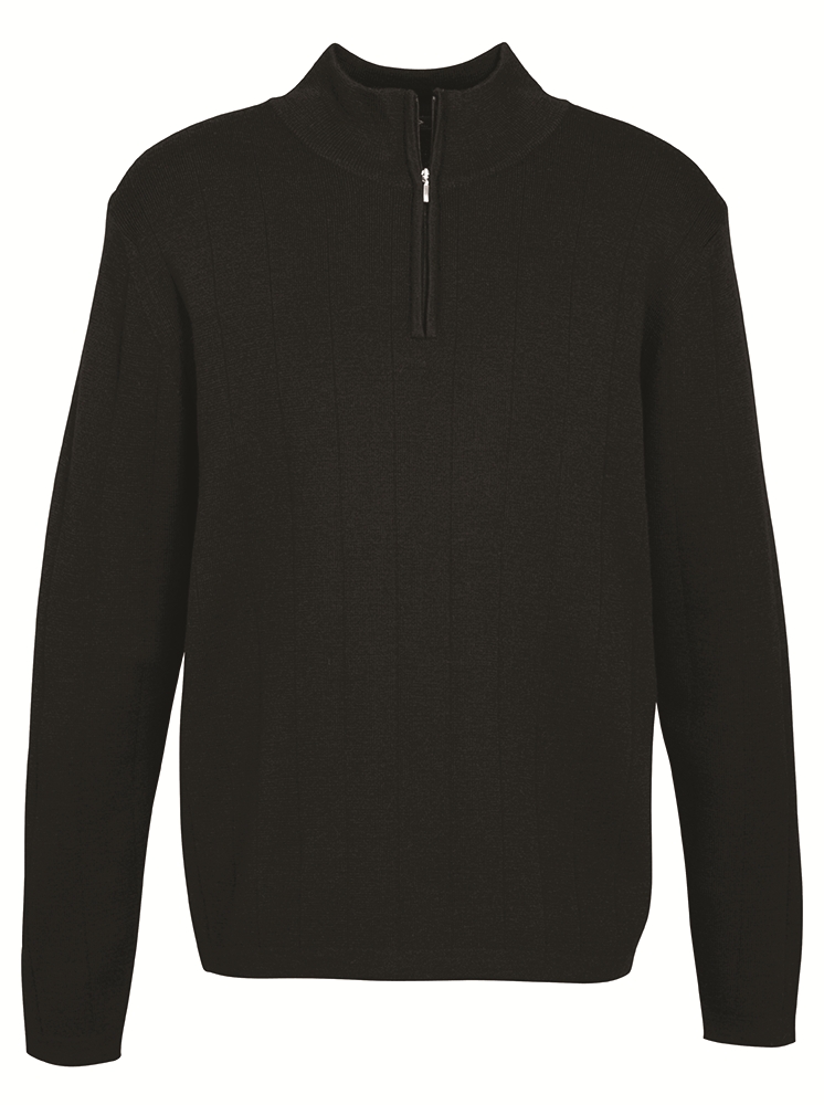 Other view of Bizcollection WP10310 Men's 80/20 Wool Pullover - Merino - Needle Out Knit - Low Pill - Black - M