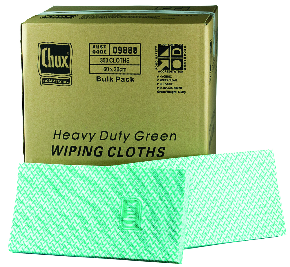 Other view of Chux - ® Wiping Cloths Heavy Duty 60x30cm Green Box350 - 09888