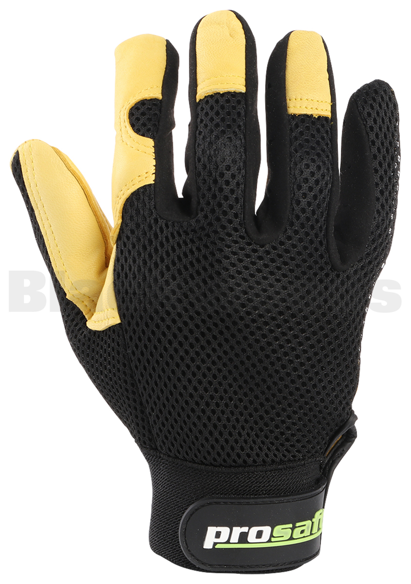 Other view of PROSAFE W901 General Purpose Gloves - Goatskin Mechanics - Black/Yellow - M