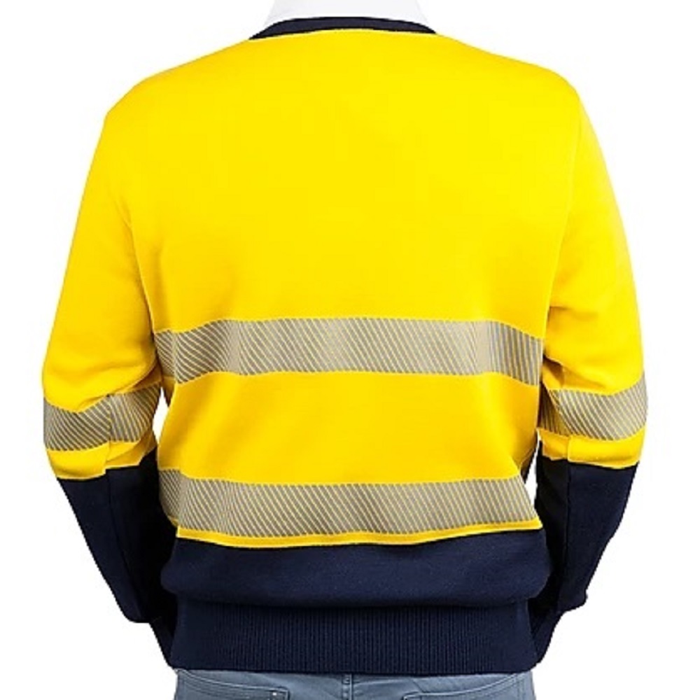 Other view of Elegant Knitting - Men's Jumper – Yellow/Navy – 24 – 06009